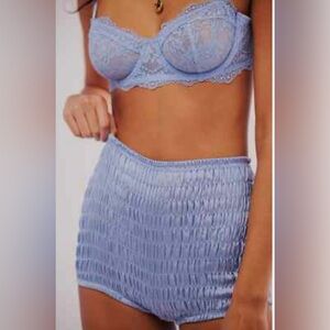 Free People Intimately High Waist Blue Fitted Shorts Women’s Size XS NWOT